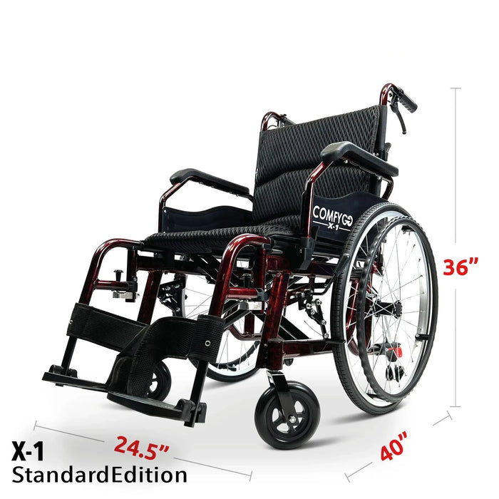 ComfyGO X-1 Lightweight Manual Wheelchair