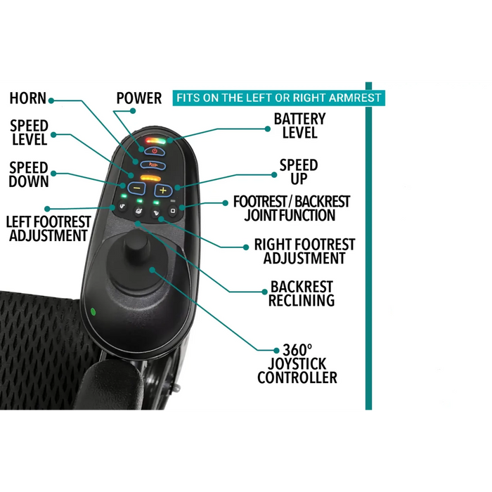 ComfyGO X-9 Remote Controlled Electric Wheelchair Auto Recline Back & Leg Rests