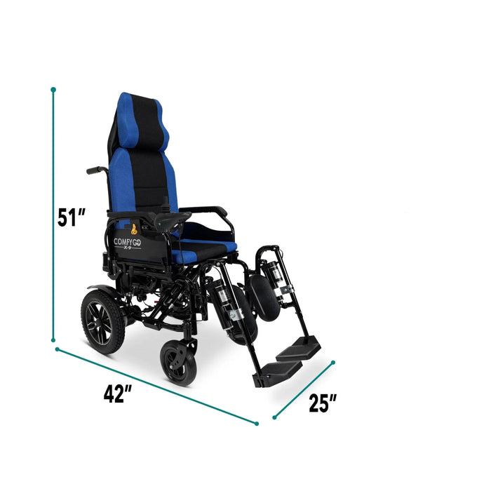 ComfyGO X-9 Remote Controlled Electric Wheelchair Auto Recline Back & Leg Rests