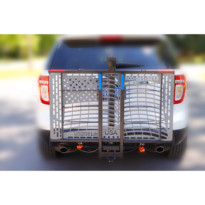 WheelChair Carrier Patriotic Electric Hitch Lift