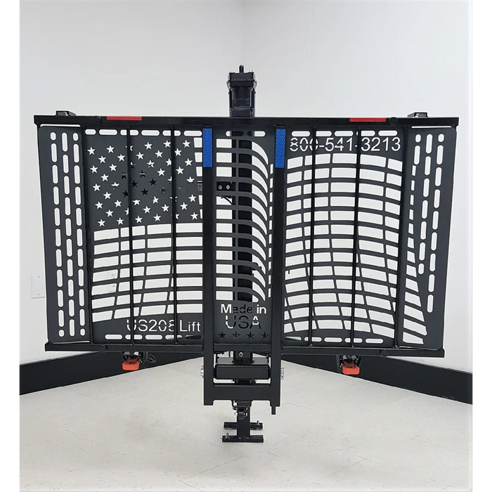 WheelChair Carrier Patriotic Electric Hitch Lift