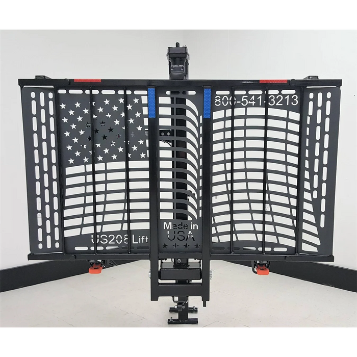 WheelChair Carrier Patriotic Electric Hitch Lift