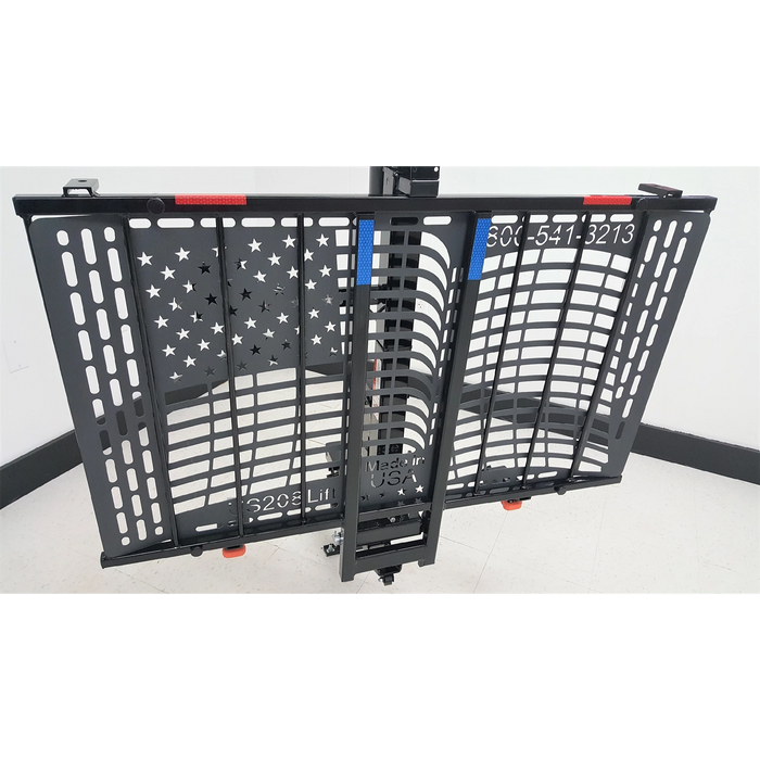 WheelChair Carrier Patriotic Electric Hitch Lift