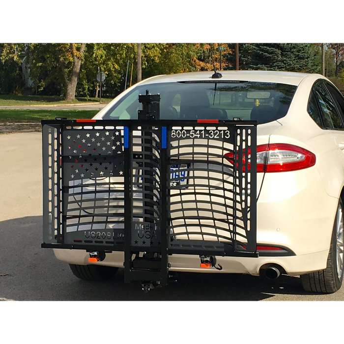 WheelChair Carrier Patriotic Electric Hitch Lift