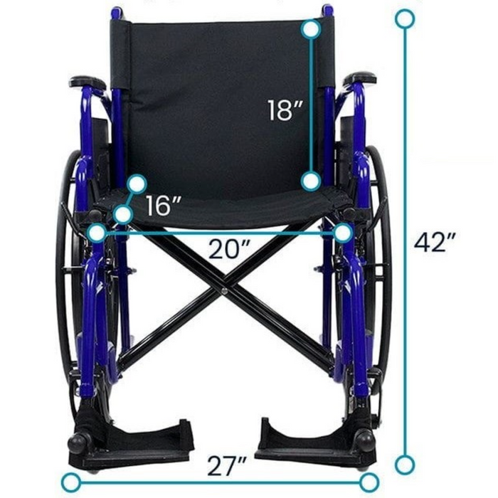 Vive Health Heavy Duty Manual Wheelchair